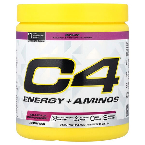 <img alt="C4 - Cellucor, C4 Energy + Aminos, Grape, 8.7 oz (246 g)" title="C4 - Cellucor, C4 Energy + Aminos, Grape, 8.7 oz (246 g),842595136395"
