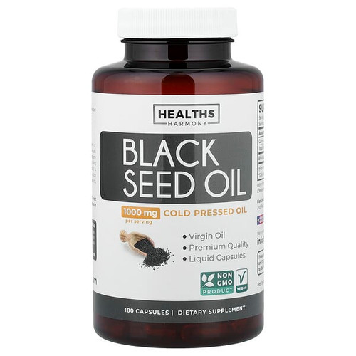 <img alt="Healths Harmony, Black Seed Oil, 180 Capsules (500 mg per Capsule)" title="Healths Harmony, Black Seed Oil, 180 Capsules (500 mg per Capsule),850006500727"