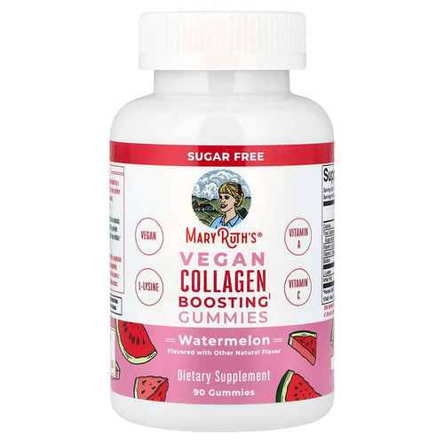 <img alt="MaryRuths, Vegan Collagen Boosting Gummies, Sugar Free, Watermelon, 90 Gummies" title="MaryRuths, Vegan Collagen Boosting Gummies, Sugar Free, Watermelon, 90 Gummies,856645008334"