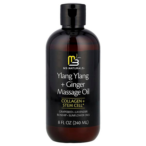 <img alt="M3, Ylang Ylang + Ginger Massage Oil, 8 fl oz (240 ml)" title="M3, Ylang Ylang + Ginger Massage Oil, 8 fl oz (240 ml),850021371098"