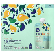 <img alt="Cerebelly, Organic Puree, 6+ Months, Broccoli, Pear, 6 Pouches, 4 oz (113 g) Each" title="Cerebelly, Organic Puree, 6+ Months, Broccoli, Pear, 6 Pouches, 4 oz (113 g) Each,850003898421"