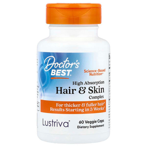 <img alt="Doctors Best, Hair & Skin Complex, 60 Veggie Caps" title="Doctors Best, Hair & Skin Complex, 60 Veggie Caps,753950006324"