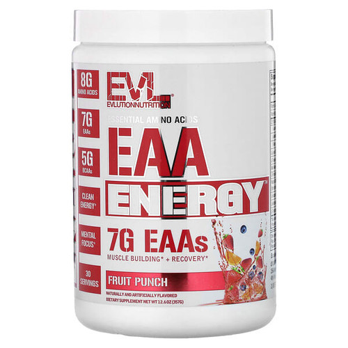 <img alt="EVLution Nutrition, EAA Energy, Fruit Punch, 12.6 oz (357 g)" title="EVLution Nutrition, EAA Energy, Fruit Punch, 12.6 oz (357 g),818901029545"