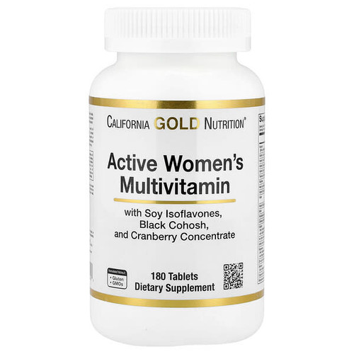<img alt="California Gold Nutrition, Active Womens Multivitamin with Black Cohosh, Soy Isoflavones, and Cranberry Concentrate, 180 Tablets" title="California Gold Nutrition, Active Womens Multivitamin with Black Cohosh, Soy Isoflavones, and Cranberry Concentrate, 180 Tablets,898220024407"