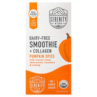 <img alt="Serenity Kids, Dairy-Free Smoothie + Collagen, All Ages 6+ Months, Pumpkin Spice, 6 Pouches, 3.5 oz (99 g) Each" title="Serenity Kids, Dairy-Free Smoothie + Collagen, All Ages 6+ Months, Pumpkin Spice, 6 Pouches, 3.5 oz (99 g) Each,850000411708"