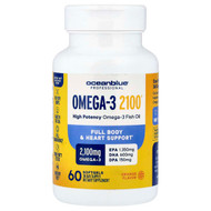<img alt="OceanBlue, Professional, Omega-3 2100, Orange, 60 Softgels (1,050 mg per Softgel)" title="OceanBlue, Professional, Omega-3 2100, Orange, 60 Softgels (1,050 mg per Softgel),850001449021"
