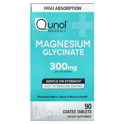 <img alt="Qunol, Magnesium Glycinate, 90 Coated Tablets (150 mg per Tablet)" title="Qunol, Magnesium Glycinate, 90 Coated Tablets (150 mg per Tablet),850052593049"