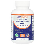<img alt="Vitamatic, Calcium, Magnesium, Zinc With D3 & Boron, 365 Coated Tablets" title="Vitamatic, Calcium, Magnesium, Zinc With D3 & Boron, 365 Coated Tablets,810078474326"