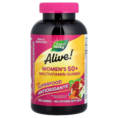 <img alt="Natures Way, Alive Womens 50+ Multivitamin Gummy, Mixed Berry, 150 Gummies" title="Natures Way, Alive Womens 50+ Multivitamin Gummy, Mixed Berry, 150 Gummies,033674140680"