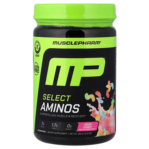 <img alt="MusclePharm, Select Aminos, Sour Candy, 12.5 oz (355 g)" title="MusclePharm, Select Aminos, Sour Candy, 12.5 oz (355 g),810002502460"