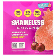 <img alt="Shameless Snacks, Gummy Candy, Super Sour Cherry Bomb, 6 Bags, 1.8 oz (50 g) Each" title="Shameless Snacks, Gummy Candy, Super Sour Cherry Bomb, 6 Bags, 1.8 oz (50 g) Each,10810098574362"