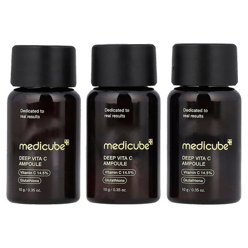 <img alt="Medicube, Deep Vita C Ampoule, 3 Bottles, 0.35 oz (10 g) Each" title="Medicube, Deep Vita C Ampoule, 3 Bottles, 0.35 oz (10 g) Each,8800240566944"