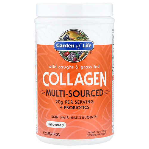 <img alt="Garden of Life, Wild Caught & Grass Fed Collagen, Multi-Sourced, Unflavored, 9.52 oz (270 g)" title="Garden of Life, Wild Caught & Grass Fed Collagen, Multi-Sourced, Unflavored, 9.52 oz (270 g),658010130752"