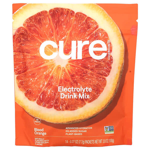 <img alt="Cure Hydration, Electrolyte Drink Mix, Blood Orange, 14 Packets, 0.27 oz (7.7 g) Each" title="Cure Hydration, Electrolyte Drink Mix, Blood Orange, 14 Packets, 0.27 oz (7.7 g) Each,850025251792"
