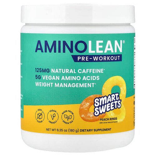 <img alt="RSP Nutrition, Amino Lean Pre-Workout, Peach Rings, 6.35 oz (180 g)" title="RSP Nutrition, Amino Lean Pre-Workout, Peach Rings, 6.35 oz (180 g),850048508446"