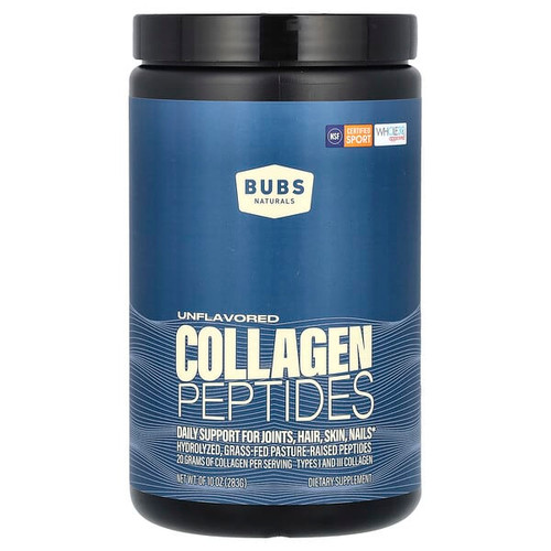<img alt="BUBS Naturals, Collagen Peptides, Unflavored, 10 oz (283 g)" title="BUBS Naturals, Collagen Peptides, Unflavored, 10 oz (283 g),810121880166"