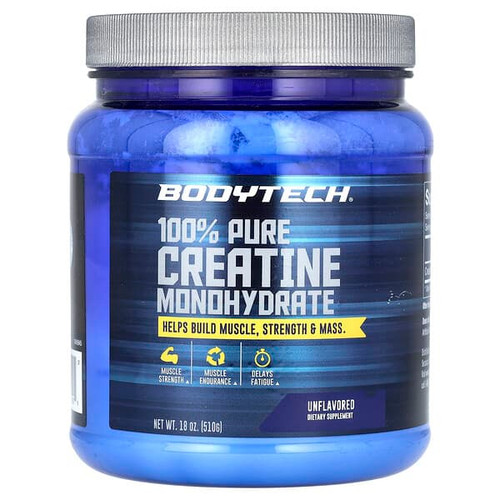 <img alt="BodyTech, 100% Pure Creatine Monohydrate, Unflavored, 18 oz (510 g)" title="BodyTech, 100% Pure Creatine Monohydrate, Unflavored, 18 oz (510 g),766536013579"