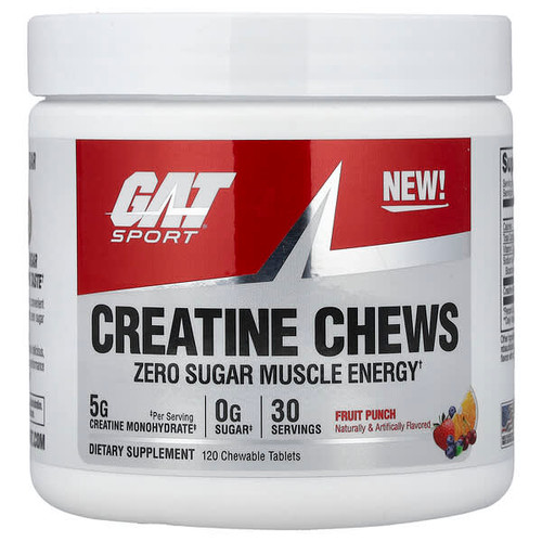 <img alt="GAT, Sport, Creatine Chews, Fruit Punch, 120 Chewable Tablets" title="GAT, Sport, Creatine Chews, Fruit Punch, 120 Chewable Tablets,816170026722"