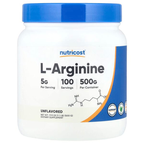 <img alt="Nutricost, L-Arginine, Unflavored, 17.9 oz (500 g)" title="Nutricost, L-Arginine, Unflavored, 17.9 oz (500 g),810014679297"