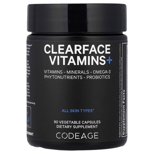 <img alt="Codeage, Clearface Vitamins+, 90 Vegetable Capsules" title="Codeage, Clearface Vitamins+, 90 Vegetable Capsules,853919008748"