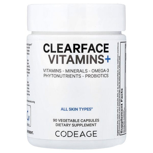 <img alt="Codeage, Clearface Vitamins+, 90 Vegetable Capsules" title="Codeage, Clearface Vitamins+, 90 Vegetable Capsules,853919008731"