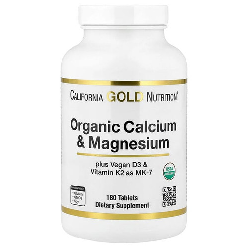 <img alt="California Gold Nutrition, Organic Calcium & Magnesium Plus D3 & K2, 180 Tablets" title="California Gold Nutrition, Organic Calcium & Magnesium Plus D3 & K2, 180 Tablets,898220024452"