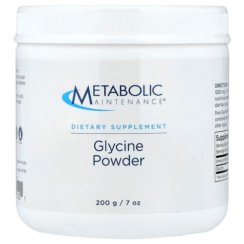 <img alt="Metabolic Maintenance, Glycine Powder, 7 oz (200 g)" title="Metabolic Maintenance, Glycine Powder, 7 oz (200 g),838287001201"