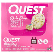 <img alt="Quest Nutrition, Bake Shop Frosted Cookies, Birthday Cake, 8 Packages, 1.76 oz (50 g) Each" title="Quest Nutrition, Bake Shop Frosted Cookies, Birthday Cake, 8 Packages, 1.76 oz (50 g) Each,888849012190"