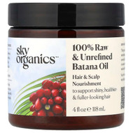 <img alt="Sky Organics, 100% Raw & Unrefined Batana Oil, Hair & Scalp Nourishment, 4 fl oz (118 ml)" title="Sky Organics, 100% Raw & Unrefined Batana Oil, Hair & Scalp Nourishment, 4 fl oz (118 ml),810027432667"