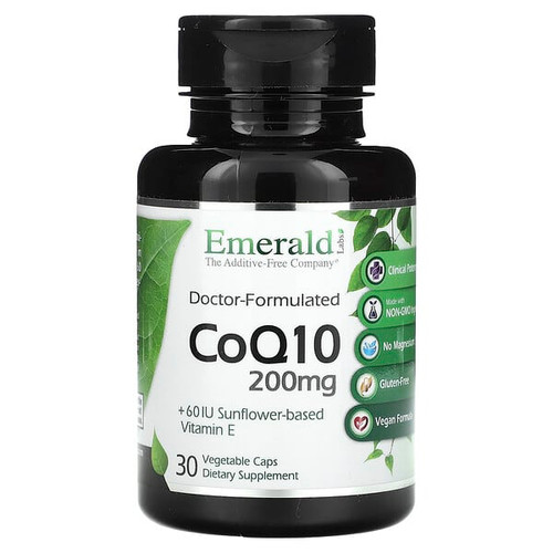 <img alt="Emerald Laboratories, CoQ10, 200 mg, 30 Vegetable Caps" title="Emerald Laboratories, CoQ10, 200 mg, 30 Vegetable Caps,743650104345"