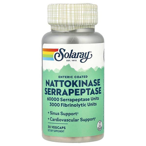 <img alt="Solaray, Nattokinase Serrapeptase, Enteric Coated, 30 VegCaps" title="Solaray, Nattokinase Serrapeptase, Enteric Coated, 30 VegCaps,076280937145"