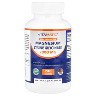 <img alt="Vitamatic, Magnesium Lysine Glycinate, 240 Tablets (1,000 mg per Tablet)" title="Vitamatic, Magnesium Lysine Glycinate, 240 Tablets (1,000 mg per Tablet),810078476191"