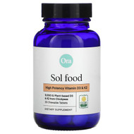 <img alt="Ora, Sol Food, High Potency Vitamin D3 & K2, 30 Chewable Tablets" title="Ora, Sol Food, High Potency Vitamin D3 & K2, 30 Chewable Tablets,850028725238"