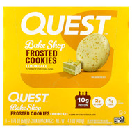 <img alt="Quest Nutrition, Bake Shop Frosted Cookies, Lemon Cake, 8 Packages, 1.76 oz (50 g) Each" title="Quest Nutrition, Bake Shop Frosted Cookies, Lemon Cake, 8 Packages, 1.76 oz (50 g) Each,888849016273"