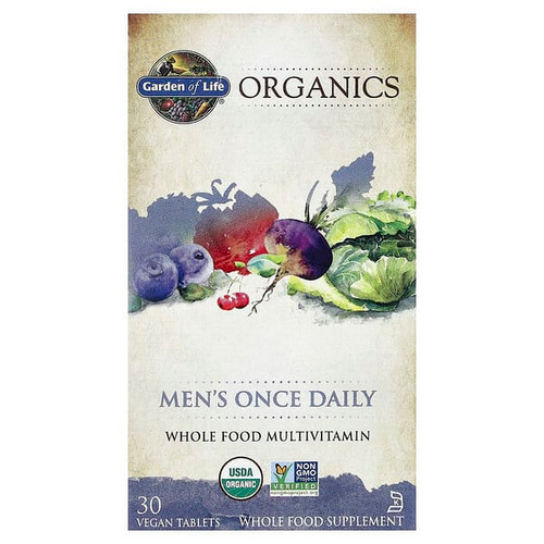 <img alt="Garden of Life, Organics, Mens Once Daily, 30 Vegan Tablets" title="Garden of Life, Organics, Mens Once Daily, 30 Vegan Tablets,658010117661"
