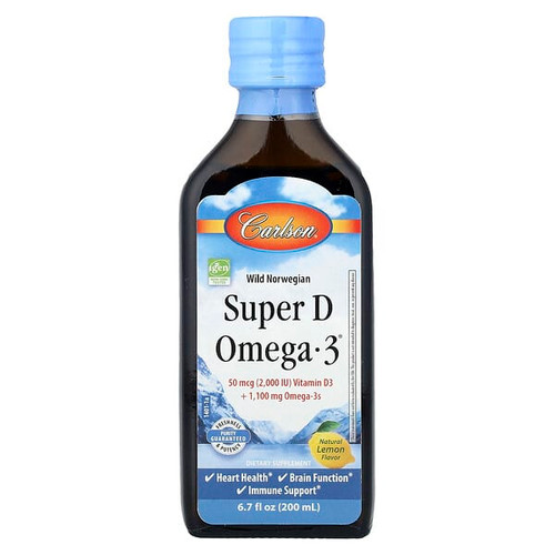 <img alt="Carlson, Wild Norwegian Super D Omega-3, Natural Lemon, 6.7 fl oz (200 ml)" title="Carlson, Wild Norwegian Super D Omega-3, Natural Lemon, 6.7 fl oz (200 ml),088395140105"