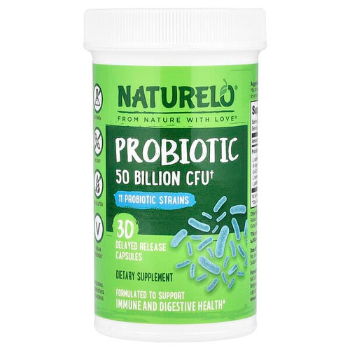 <img alt="NATURELO, Probiotic, 50 Billion CFU, 30 Delayed Release Capsules" title="NATURELO, Probiotic, 50 Billion CFU, 30 Delayed Release Capsules,628110628152"