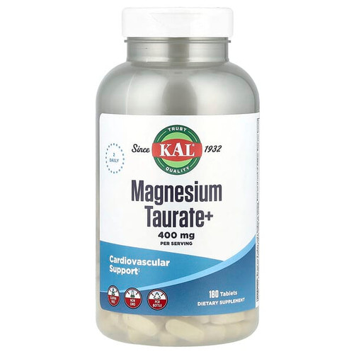<img alt="KAL, Magnesium Taurate+, 180 Tablets" title="KAL, Magnesium Taurate+, 180 Tablets,021245618324"
