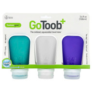 <img alt="Humangear, GoToob+, Travel Tube, Large, Clear, Purple & Teal, 3 Pack, 3.4 fl oz (100 ml) Each" title="Humangear, GoToob+, Travel Tube, Large, Clear, Purple & Teal, 3 Pack, 3.4 fl oz (100 ml) Each,091037722492"