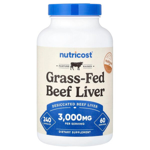 <img alt="Nutricost, Grass-Fed Beef Liver, 3,000 mg, 240 Capsules (750 mg per Capsule)" title="Nutricost, Grass-Fed Beef Liver, 3,000 mg, 240 Capsules (750 mg per Capsule),810014672304"