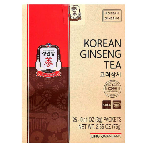 <img alt="JungKwanJang, Korean Ginseng Tea, 25 Packets, 0.11 oz (3 g) Each" title="JungKwanJang, Korean Ginseng Tea, 25 Packets, 0.11 oz (3 g) Each,819079014463"