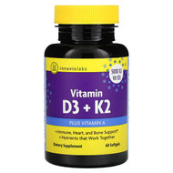 <img alt="InnovixLabs, Vitamin D3 + K2, 60 Softgels" title="InnovixLabs, Vitamin D3 + K2, 60 Softgels,794504997736"