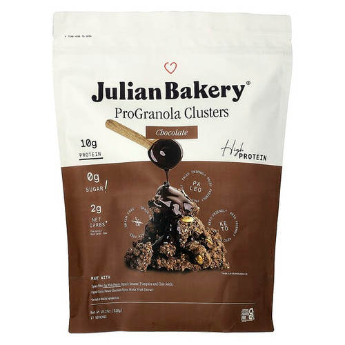 <img alt="Julian Bakery, ProGranola Clusters, Chocolate, 18.27 oz (518 g)" title="Julian Bakery, ProGranola Clusters, Chocolate, 18.27 oz (518 g),813926005420"