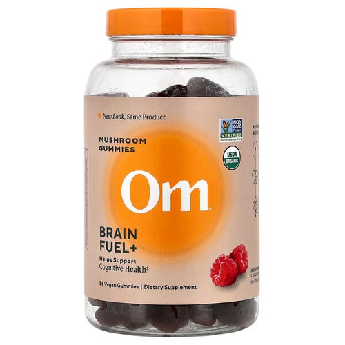 <img alt="Om Mushrooms, Brain Fuel+, Mushroom Gummies, Raspberry, 56 Vegan Gummies" title="Om Mushrooms, Brain Fuel+, Mushroom Gummies, Raspberry, 56 Vegan Gummies,850030553829"