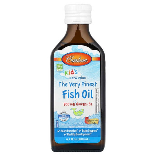 <img alt="Carlson, Kids, Norwegian, The Very Finest Fish Oil, Just Peachie, 800 mg, 6.7 fl oz (200 ml)" title="Carlson, Kids, Norwegian, The Very Finest Fish Oil, Just Peachie, 800 mg, 6.7 fl oz (200 ml),088395194306"