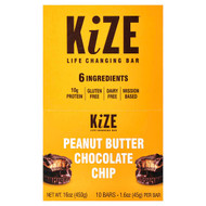 <img alt="KiZE Life Changing Bar, Peanut Butter Chocolate Chip, 10 Bars, 1.6 oz (45 g) Each" title="KiZE Life Changing Bar, Peanut Butter Chocolate Chip, 10 Bars, 1.6 oz (45 g) Each,854198004209"
