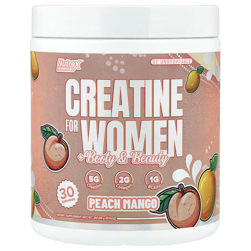 <img alt="Nutrex Research, Creatine for Women + Booty & Beauty, Peach Mango, 11.11 oz (314.98 g)" title="Nutrex Research, Creatine for Women + Booty & Beauty, Peach Mango, 11.11 oz (314.98 g),850073732076"
