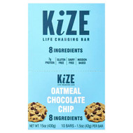 <img alt="KiZE Life Changing Bar, Oatmeal Chocolate Chip, 10 Bars, 1.5 oz (43 g) Each" title="KiZE Life Changing Bar, Oatmeal Chocolate Chip, 10 Bars, 1.5 oz (43 g) Each,854198004612"