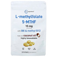 <img alt="Micro Ingredients, L-Methylfolate, 240 Softgels" title="Micro Ingredients, L-Methylfolate, 240 Softgels,850074438311"