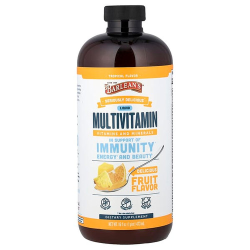 <img alt="Barleans, Seriously Delicious, Liquid Multivitamin, Tropical, 16 fl oz (473 ml)" title="Barleans, Seriously Delicious, Liquid Multivitamin, Tropical, 16 fl oz (473 ml),705875802437"